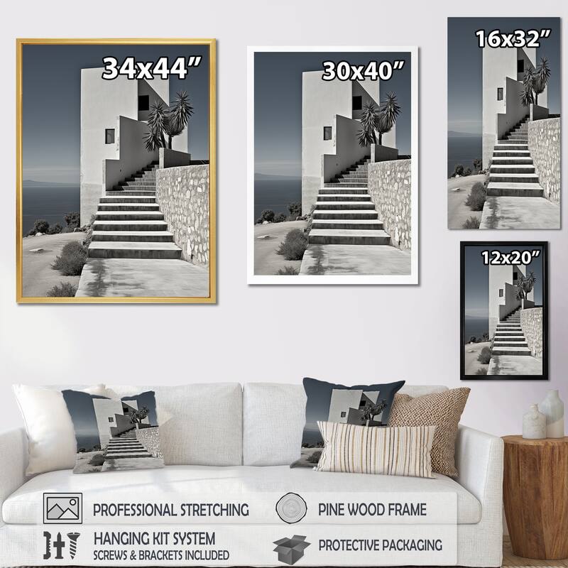 Designart "Minimalist Industrial Landscape I" Factories Wall Art - Bed